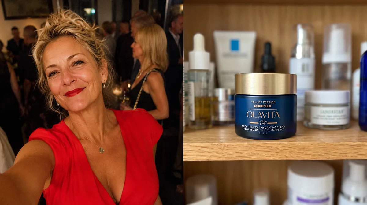 Reader with the product on her vanity